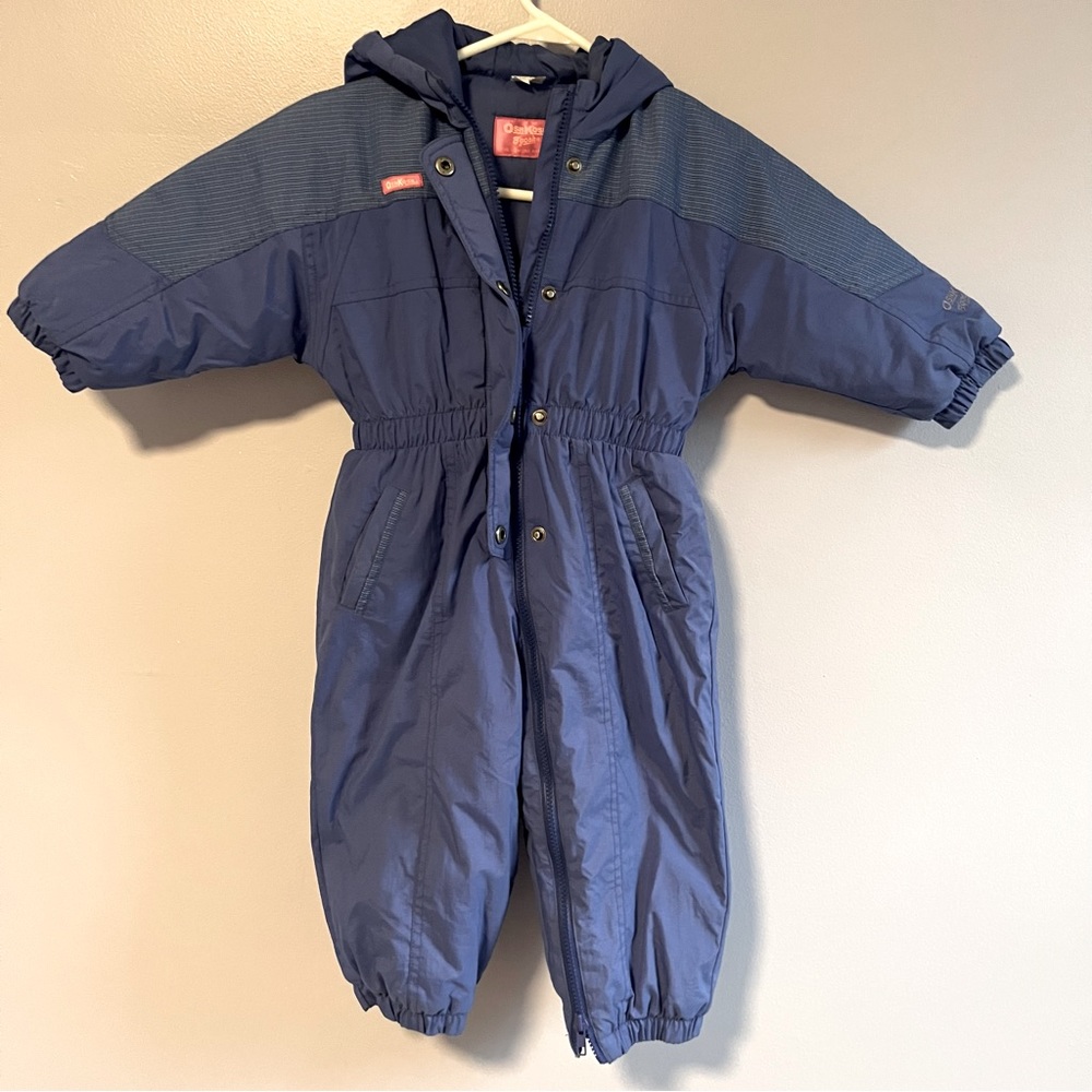 OshKosh Bgosh snowsuit 3T purple-blue full zipper and snaps